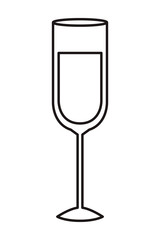 glass of wine isolated icon