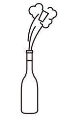 sparkling wine bottle isolated icon