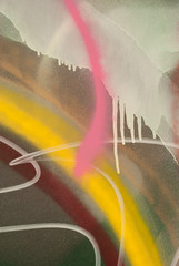 Spray paint dripping abstract graffiti