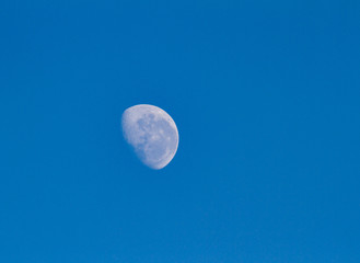 Halfmoon on a blue sky