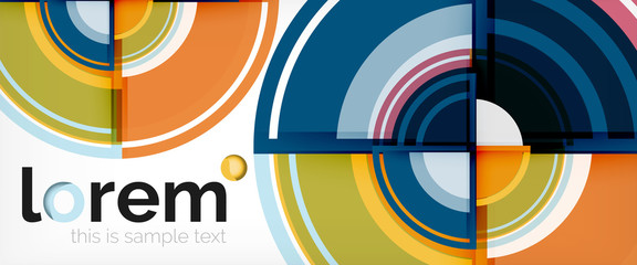 Obraz premium Circle abstract background, geometric modern design template