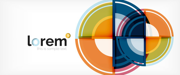 Fototapeta premium Circle abstract background, geometric modern design template