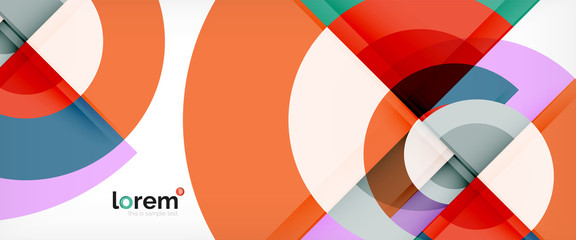 Obraz premium Circle abstract background, geometric modern design template