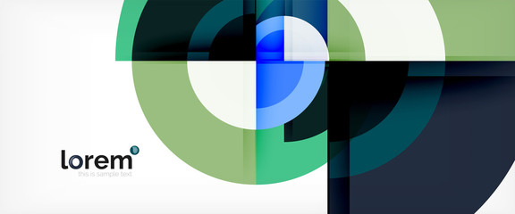 Multicolored round shapes abstract background