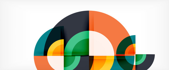 Circle abstract background, geometric modern design template