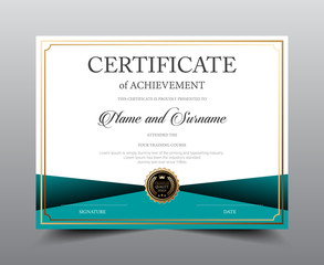 Certificate layout template design, Luxury and Modern style, vector illustration artwork.