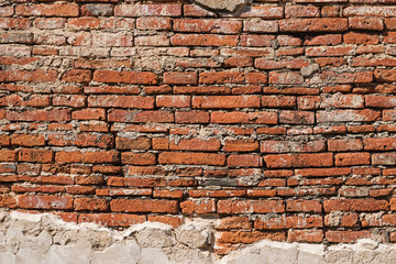 Old Plastered Brick Wall Background
