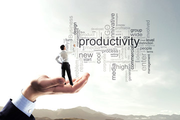 Keywords for effective business concept. Mixed media