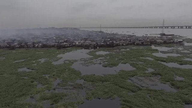 Makoko is regarded as Nigeria's biggest slum with dwellers building on stilts.
They are called the floating community and this is a drone footage flying over the community that never sleeps.