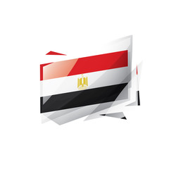 Egypt flag, vector illustration on a white background