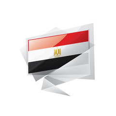 Egypt flag, vector illustration on a white background