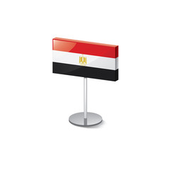 Egypt flag, vector illustration on a white background