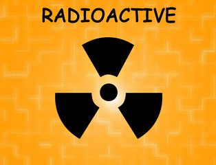 Obraz premium Danger radiation sign. Warning sign