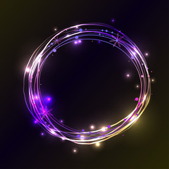 Abstract light circles background. Vector illustration.