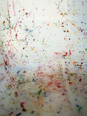 colourful stains on a white background. 