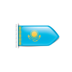 Kazakhstan flag, vector illustration on a white background