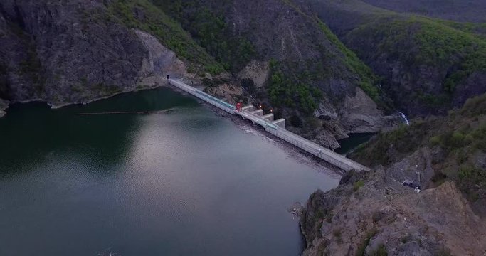 aerial view of the dam, Pangue power station
