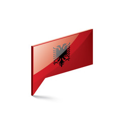 Obraz premium Albania flag, vector illustration on a white background