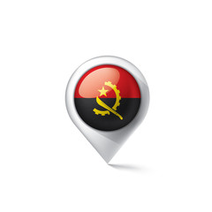 Angola flag, vector illustration on a white background