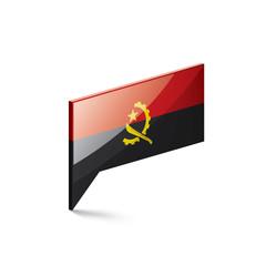 Angola flag, vector illustration on a white background