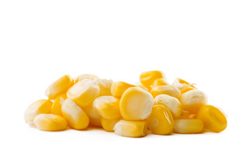 corn seeds isolated on white background