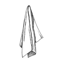 kitchen towel sketch. isolated object vector