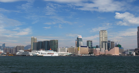 Fototapeta na wymiar Ferry pier in Hong Kong