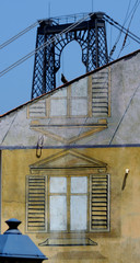Puente colgante de Vizcaya (Spain) que une los pueblos de Portugalete y Getxo desde hace m&aacute;s de 125 a&ntilde;os