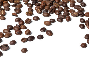 coffee beans isolated on white background