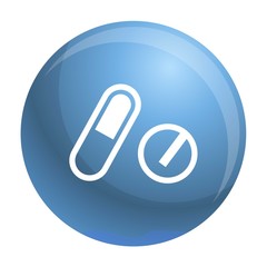 Pills pack icon. Simple illustration of pills pack vector icon for web design isolated on white background