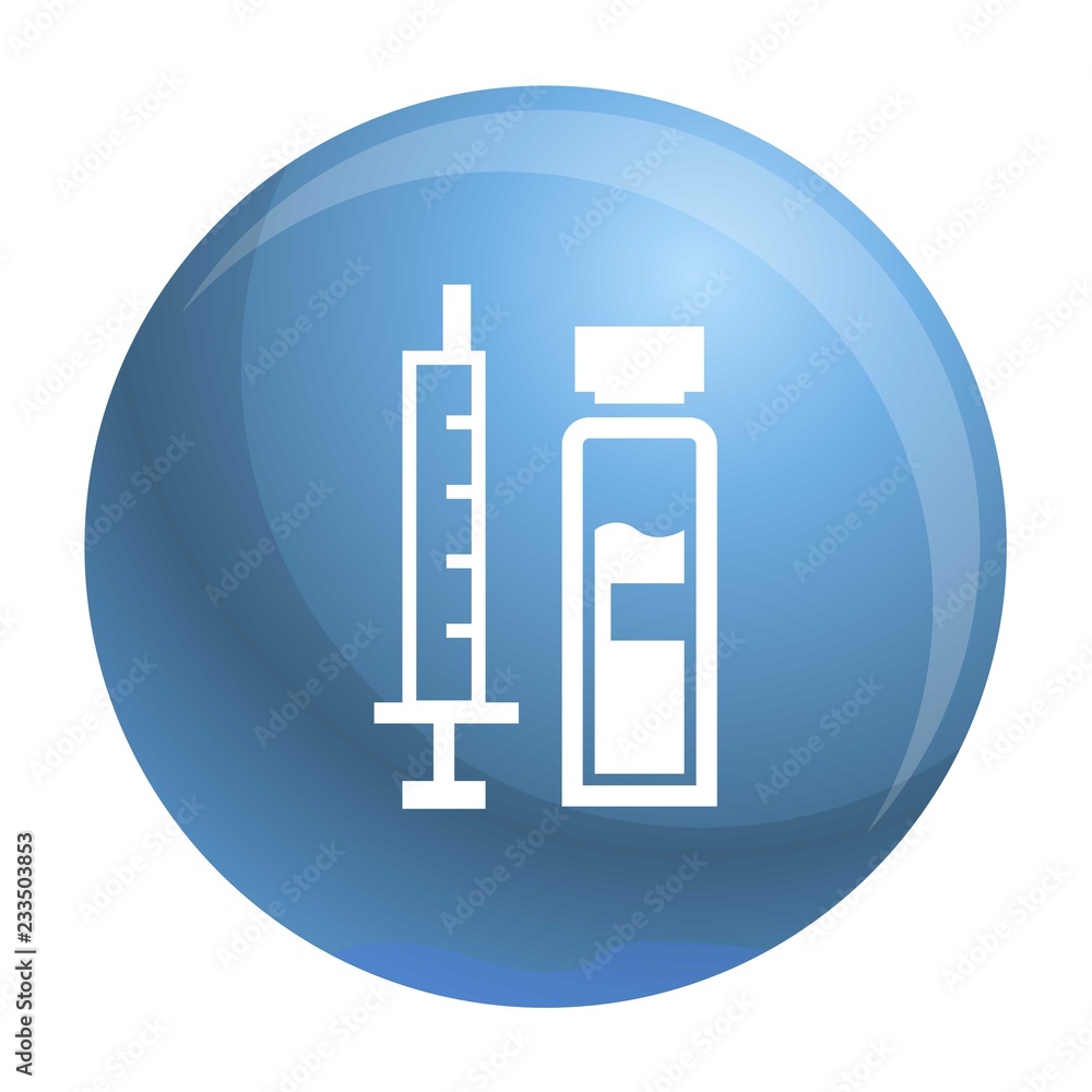 Poster insuline bottle icon. simple illustration of insuline bottle vector icon for web design isolated on 