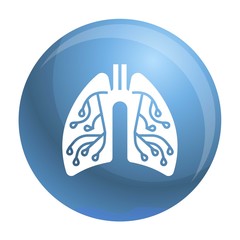 Pneumonia lungs icon. Simple illustration of pneumonia lungs vector icon for web design isolated on white background