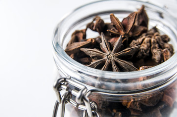 Anise in a glass jar