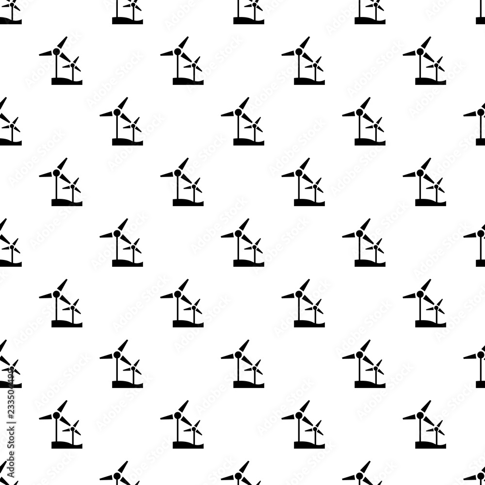 Poster wind turbine pattern seamless vector repeat for any web design