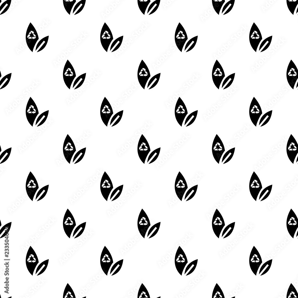 Poster recycle leaf pattern seamless vector repeat for any web design