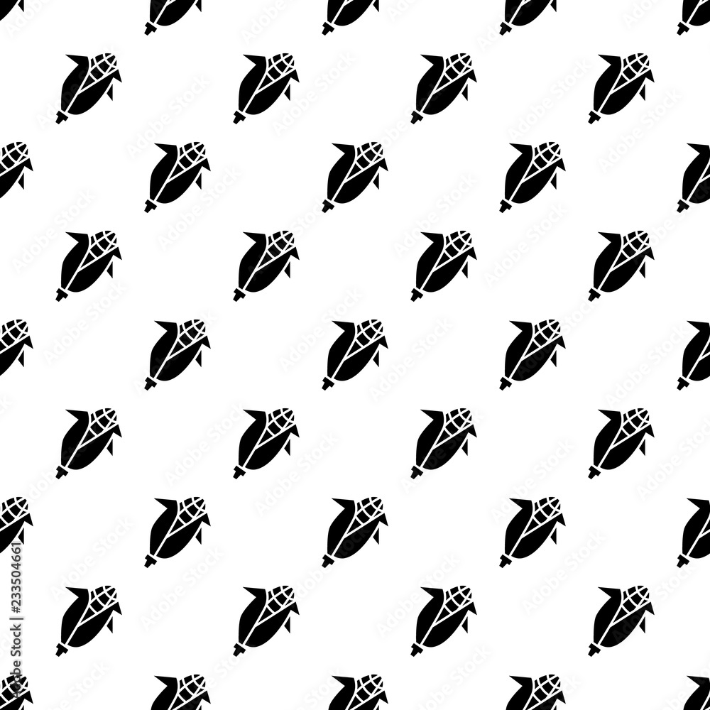 Poster eco corn pattern seamless vector repeat for any web design