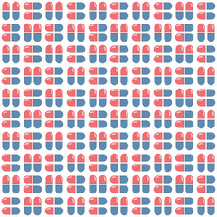 Medications (pills and tablets). Geometric Seamless Pattern.