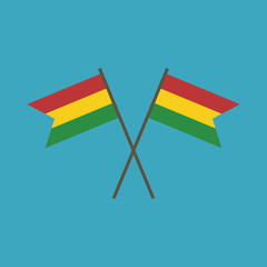 Bolivia flag icon in flat design