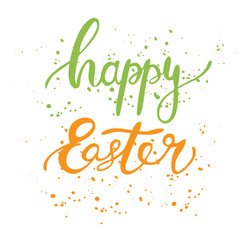 Happy Easter ink lettering card design.