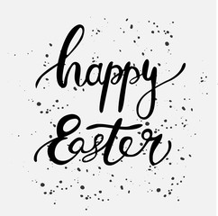 Happy Easter ink lettering card design.