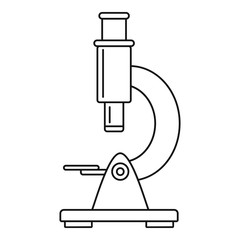 Microscope icon. Outline microscope vector icon for web design isolated on white background