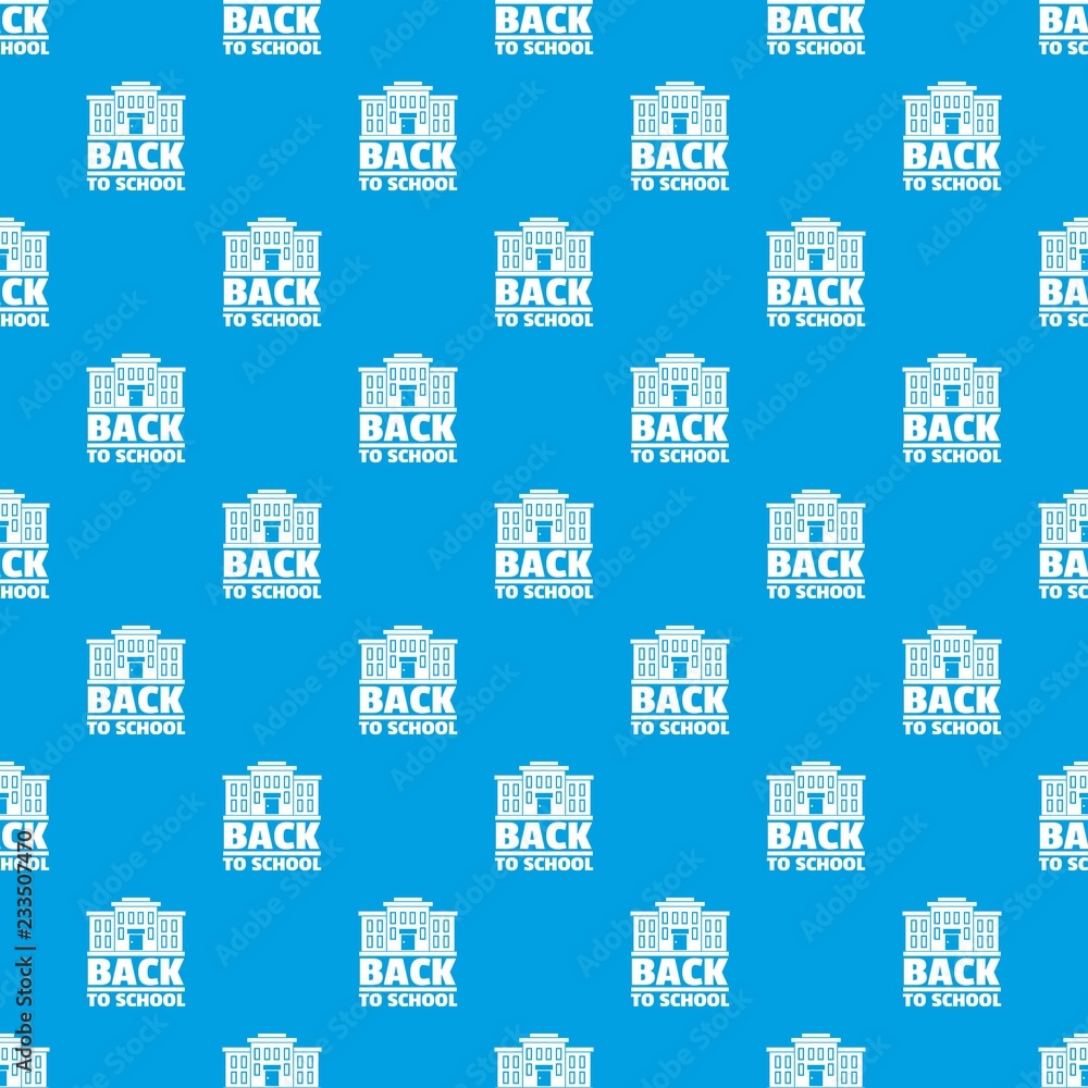 Poster back to school pattern vector seamless blue repeat for any use