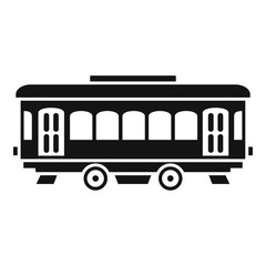 City old tram icon. Simple illustration of city old tram vector icon for web design isolated on white background
