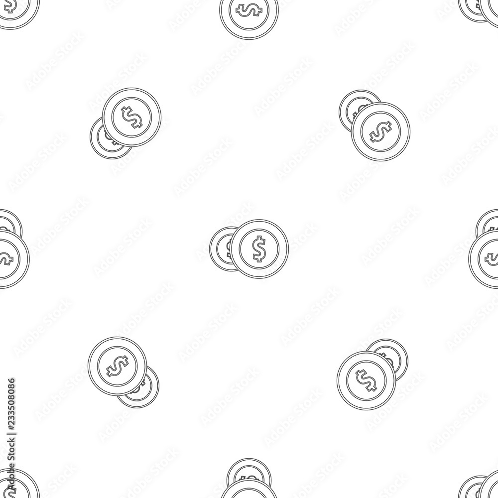 Poster coin pattern seamless vector repeat geometric for any web design