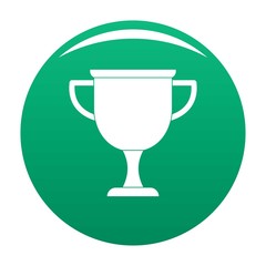 Cup award icon. Simple illustration of cup award vector icon for any any design green