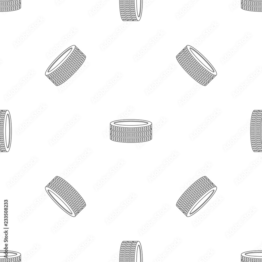 Poster round coin pattern seamless vector repeat geometric for any web design