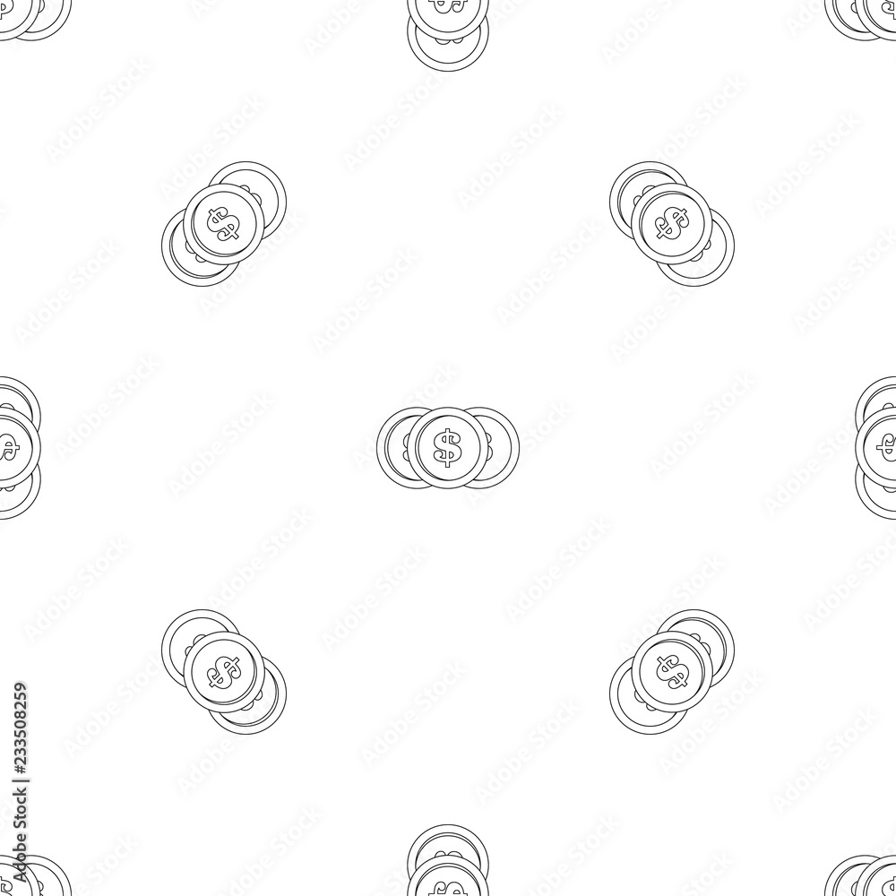 Poster dollar coin pattern seamless vector repeat geometric for any web design