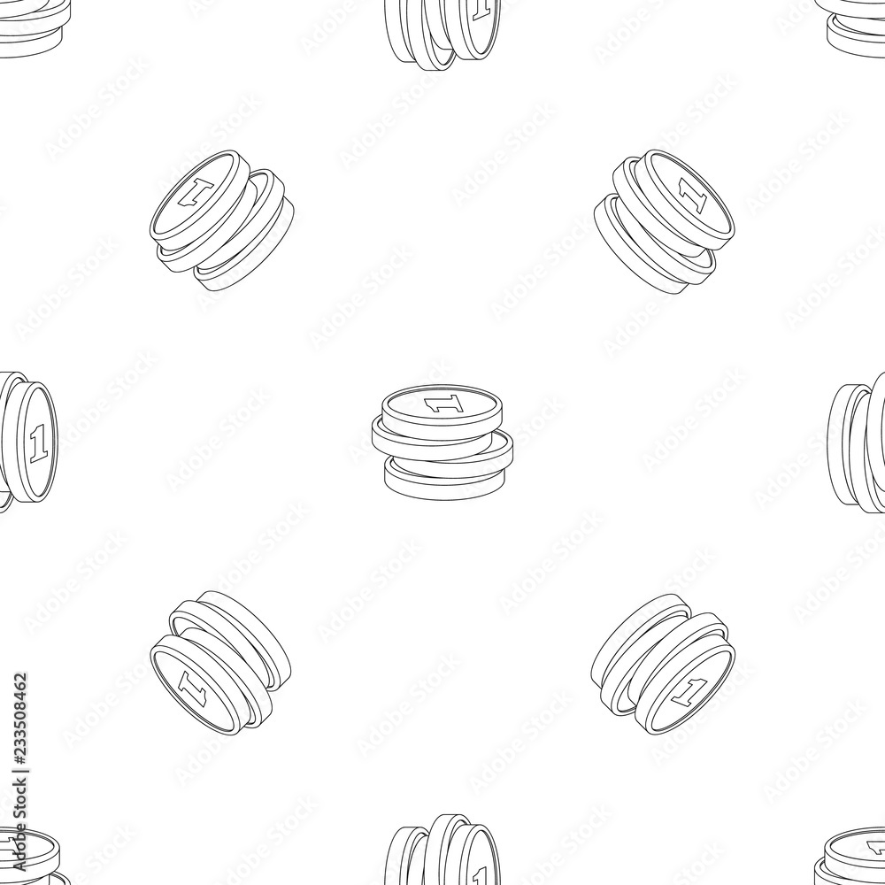 Poster ruble coin pattern seamless vector repeat geometric for any web design