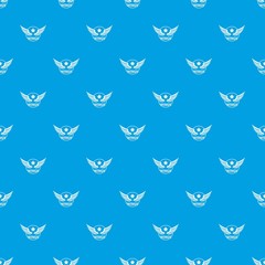 Wing pattern vector seamless blue repeat for any use