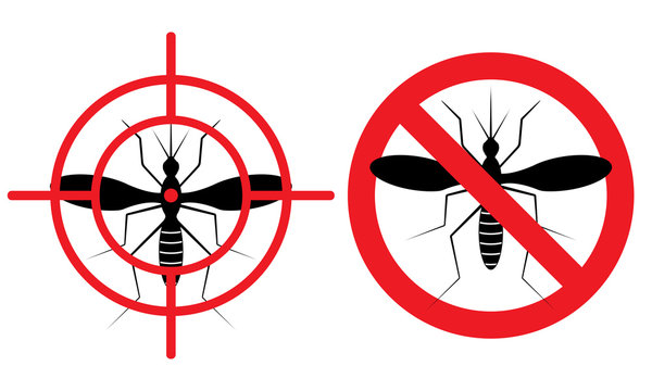 No mosquitos sign. Vector illustration.